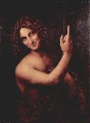 LEONARDO da Vinci Salai as John the Baptist oil painting reproduction